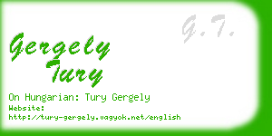 gergely tury business card